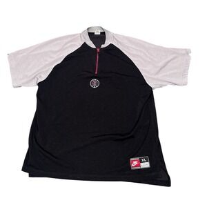 90s Nike Team Basketball Embroidered Center Chest Quarter Zip Shirt Size XL